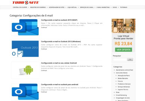 
                            10. Configurações de E-mail | Turbosite Ajuda