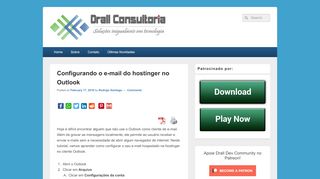 
                            12. Configurando o e-mail do hostinger no Outlook – Drall Dev Community