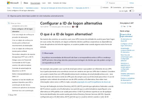 
                            5. Configurando o ID de logon alternativo | Microsoft Docs