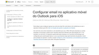 
                            13. Configurar email no aplicativo móvel do Outlook para iOS - Suporte do ...