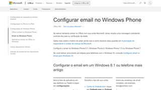 
                            12. Configurar email no Windows Phone - Suporte do Office - Office Support