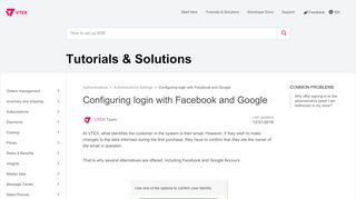 
                            10. Configurar login com Facebook e Google - VTEX Help Center