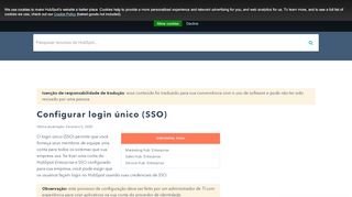 
                            6. Configurar login único (SSO) - HubSpot Support