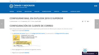 
                            8. Configurar mail en Outlook 2010 o superior - Grandi y Asociados ...