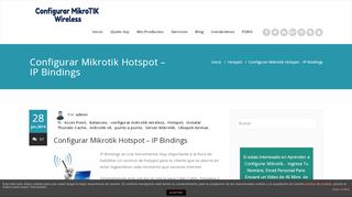 
                            10. Configurar Mikrotik Hotspot – IP BindingsConfigurar Mikrotik Wireless ...