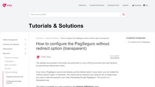 
                            10. Configurar o PagSeguro sem redirect (transparente) - VTEX Help Center