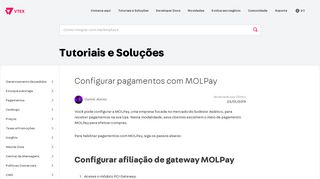 
                            6. Configurar pagamentos com MOLPay - VTEX Help Center