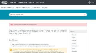 
                            7. Configurar proteção Anti-Furto no ESET Mobile Security para Android ...