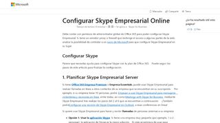 
                            5. Configurar Skype Empresarial Online | Microsoft Docs
