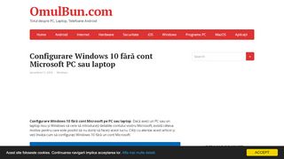
                            11. Configurare Windows 10 fără cont Microsoft PC sau laptop | OmulBun ...