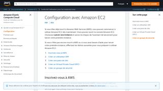 
                            2. Configuration avec Amazon EC2 - Amazon Elastic Compute Cloud