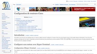 
                            6. Configuration de routeurs Cisco — Wikilivres
