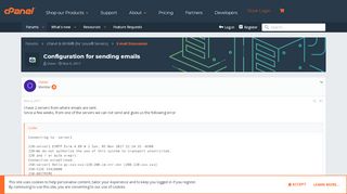 
                            13. Configuration for sending emails | cPanel Forums