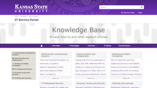 
                            8. Configuration - Knowledge | K-State IT Service Portal