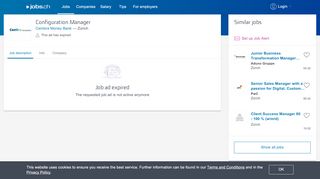 
                            10. Configuration Manager - Job Offer at Cembra Money Bank - jobs.ch