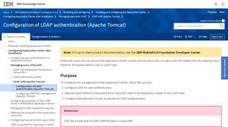 
                            9. Configuration of LDAP authentication (Apache Tomcat) - IBM