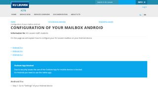 
                            11. Configuration of your mailbox Android – ICTS - KU Leuven