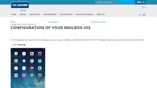
                            9. Configuration of your mailbox iOS – ICTS - KU Leuven