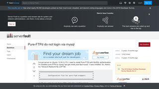 
                            9. configuration - Pure-FTPd do not login via mysql - Server Fault