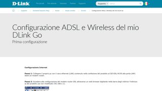 
                            1. Configurazione ADSL e Wireless del mio DLink Go | D-Link Italia