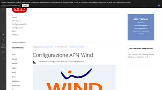 
                            11. Configurazione APN Wind - APN Italiani