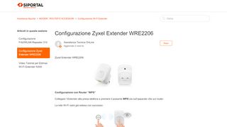 
                            5. Configurazione Zyxel Extender WRE2206 – Assistenza Siportal