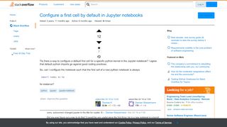 
                            5. Configure a first cell by default in Jupyter notebooks - Stack ...