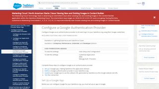 
                            2. Configure a Google Authentication Provider - Salesforce Help
