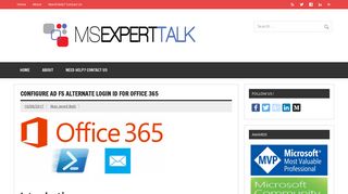 
                            11. Configure AD FS Alternate Login ID for Office 365 - MS Expert Talk
