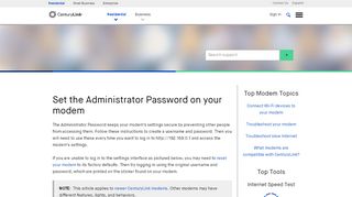 
                            6. Configure Administrator Password on your modem | ...