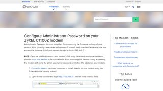 
                            13. Configure Administrator Password on your ZyXEL C1100Z ...