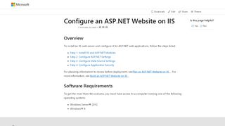 
                            4. Configure an ASP.NET Website on IIS | Microsoft Docs