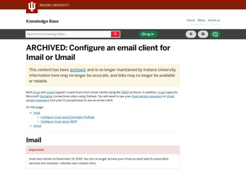 
                            11. Configure an email client for Imail or Umail - IU Knowledge Base