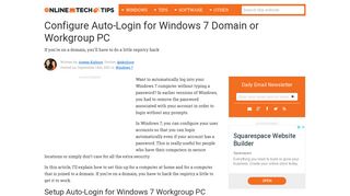 
                            5. Configure Auto-Login for Windows 7 Domain or ... - Online Tech Tips