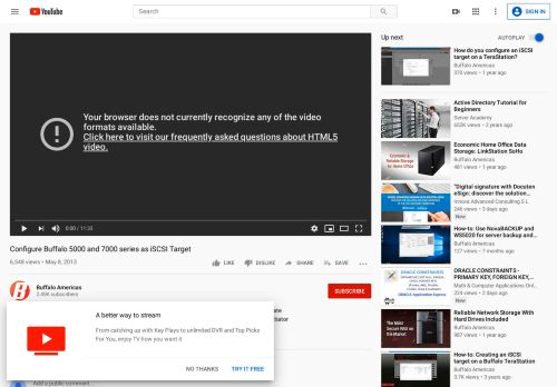 
                            10. Configure Buffalo 5000 and 7000 series as iSCSI Target - YouTube