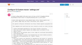 
                            3. Configure CI Custom maven `settings.xml` - GitLab CI - GitLab Forum