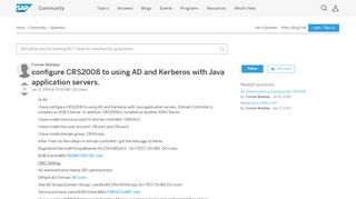 
                            5. configure CRS2008 to using AD and Kerberos with Java application ...