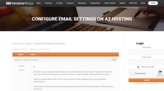 
                            10. Configure Email settings on A2 Hosting | Invoice Ninja