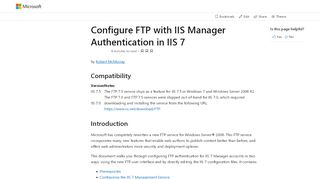 
                            3. Configure FTP with IIS Manager Authentication in IIS 7 | Microsoft Docs