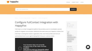 
                            11. Configure FullContact Integration with HappyFox - HappyFox Support
