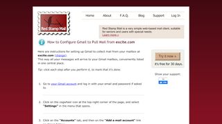 
                            13. Configure Gmail to Pull Mail from excite.com | Red Stamp Mail