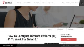 
                            10. Configure IE 11 To Work With Siebel 8.1 - Perficient Blogs