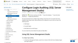 
                            11. Configure Login Auditing (SQL Server Management Studio) - SQL ...