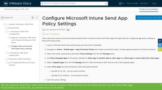 
                            7. Configure Microsoft Intune Send App Policy Settings - VMware Docs