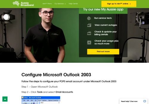 
                            9. Configure Microsoft Outlook 2003 | Aussie Broadband