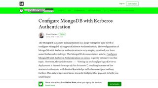 
                            8. Configure MongoDB with Kerberos Authentication – Hacker Noon