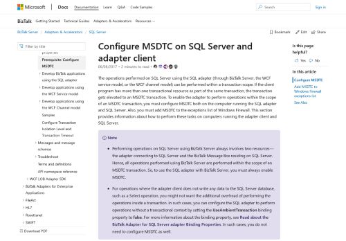 
                            3. Configure MSDTC on SQL Server and adapter client - BizTalk Server ...