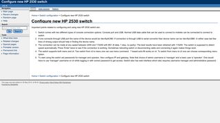 
                            9. Configure new HP 2530 switch - Notes Wiki