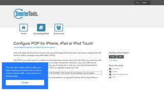 
                            10. Configure POP for iPhone, iPad or iPod Touch - SmarterTools