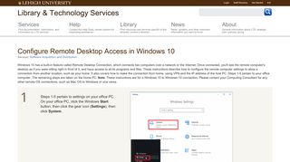 
                            10. Configure Remote Desktop for Windows 7 | Library & Technology ...